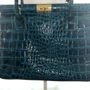 NEW: Italian leather top handle with shoulder strap.